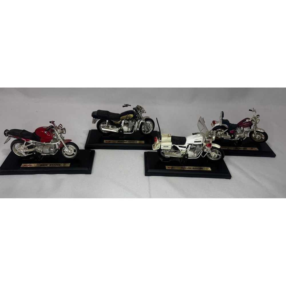 Lot Of 4 Maisto Road & Track 1/18 Scale Die Cast Motorcycles